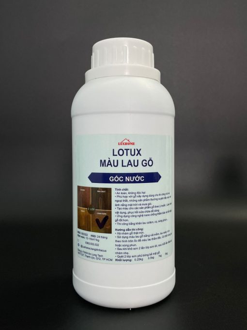 Sơn lau gỗ gốc nước - màu lau gỗ 1l