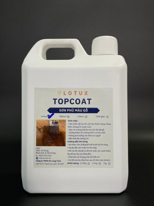 Sơn phủ bóng gỗ Lotux TopCoat 5l